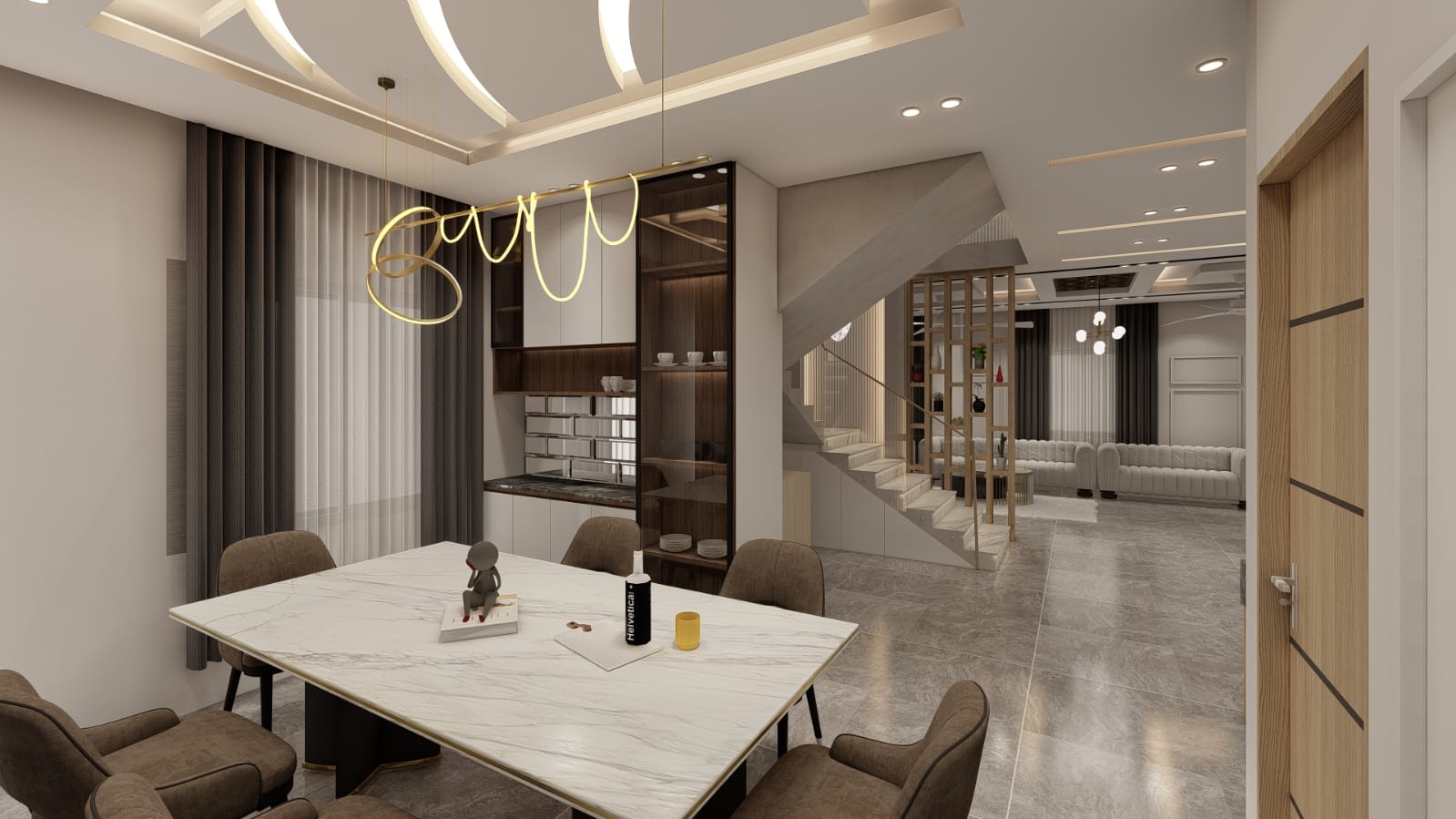 Dining interior design.